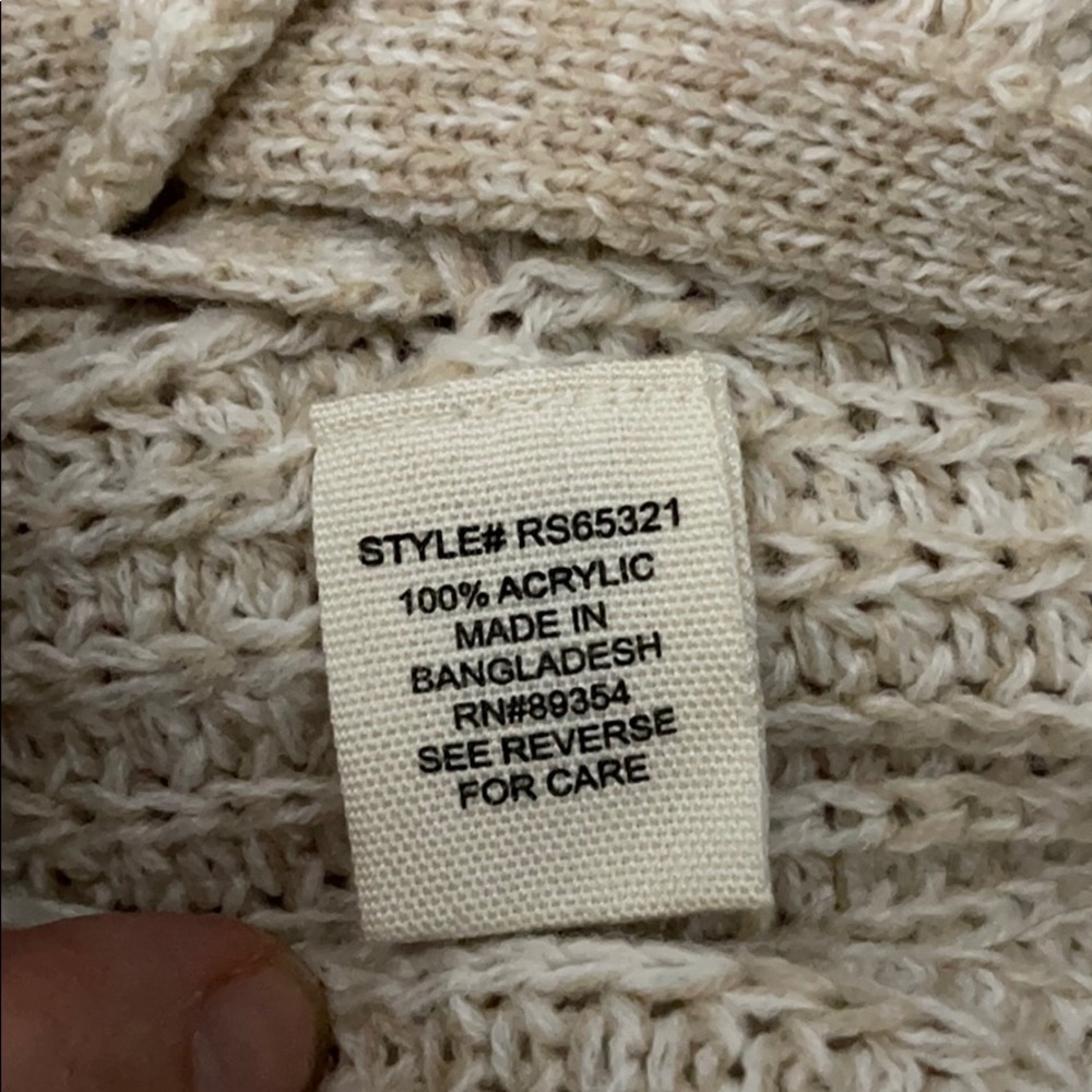 [no comment] cream braided cardigan - Picture 6 of 7